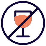 Alcohol forbidden for less than 18 years age restriction icon