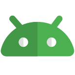 Android operating system bot isolated on a white background icon