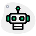 Externer-Industrieroboter-mit-Falter-Design-isoliert-auf-einem-weißen-Hintergrund-künstlich-grün-tal-revivo icon