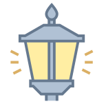 lampione acceso icon