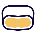 Goggles for the water sports and swimming practice icon