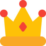 外部国王皇冠与宝石隔离在白色背景奖励颜色塔尔维沃 icon