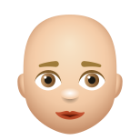 Bald Woman Medium Light Skin Tone icon