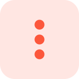 Vertical ellipsis menu with three dots expansion icon