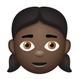 Girl Dark Skin Tone icon