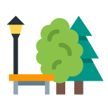가로등이 있는 공원 icon