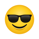 lächelndes Gesicht mit Sonnenbrille icon