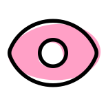 simbolo-esterno-mostra-con-l-occhio-per-il-controllo-dell-applicazione-a-strati-testo-fresh-tal-revivo icon