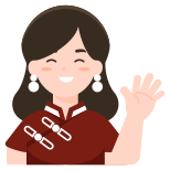 woman-avatar-Chinese-Cheongsam-hello-gesture-traditional icon