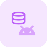 Database of an Android smartphone operating system icon