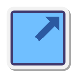 Enlace externo en cuadrado icon