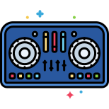 外部-DJ-コントローラー-デバイス-flaticons-lineal-color-フラット-アイコン icon