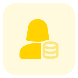 Data storage by a female user for the company icon