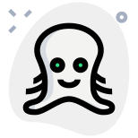Octopus face pictorial representation emoji for chat icon