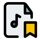 Bookmark the music from the playlist library icon