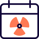 Program on nuclear enegy is marked on calendar icon