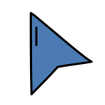 pointeur bleu icon