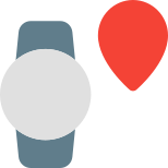 Latest smartwatch with inbuilt gps functionality - location pin icon