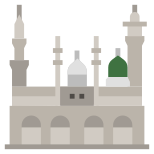 외부-알-마스지드-안-나바위-아시아-국가-랜드마크-플랫-위차이위 icon