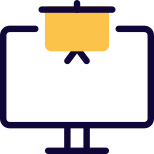 Computer program for office presentation prepration layout icon