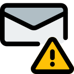 Email warning message icon