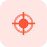 Accuracy targeting and aim the focus point center icon