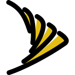 Sprint telecommunications company that provides wireless services and an internet service icon