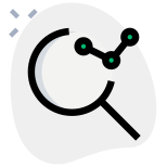 Search point diagram data field with magnify glass icon
