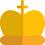 Cross crown for the princess in royal family icon