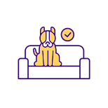 Dog Sitting On Couch icon