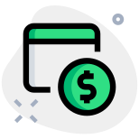 Online purchase browser for e-commerce finance checkout icon