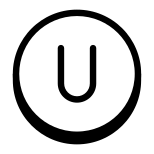 U в круге icon