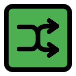 Twisted arrows for music shuffling button Interface icon