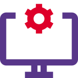 Flat monitor adjustment and advance setting feature icon