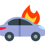 incêndio no carro icon