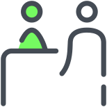 Banco del check-in icon