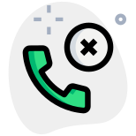 Disconnect phone with no connectivity logotype layout icon