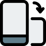 Flip screen of cell phone portrait to landscape icon