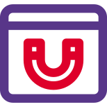 Web magnet as a concept of attactive wensite icon