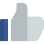 Like thumbs up button from popular social media icon