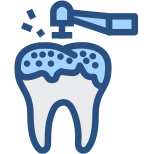 Decayed tooth icon