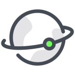 Satellite en orbite icon