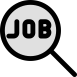 Search for new job and opportunity on online portal icon