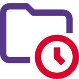 Archive storage file folder in computer system icon