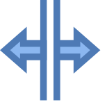 Horizontal teilen icon