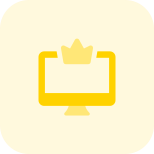 Membership crown badge for desktop computer online member icon