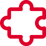 Puzzle in business solving isolated on background icon