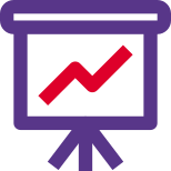 Line graph inconsistence presentation board layout specimen icon