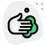 Washing hands to avoid virus transmission to others icon