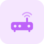 Internet router with basic signal strength antenna icon